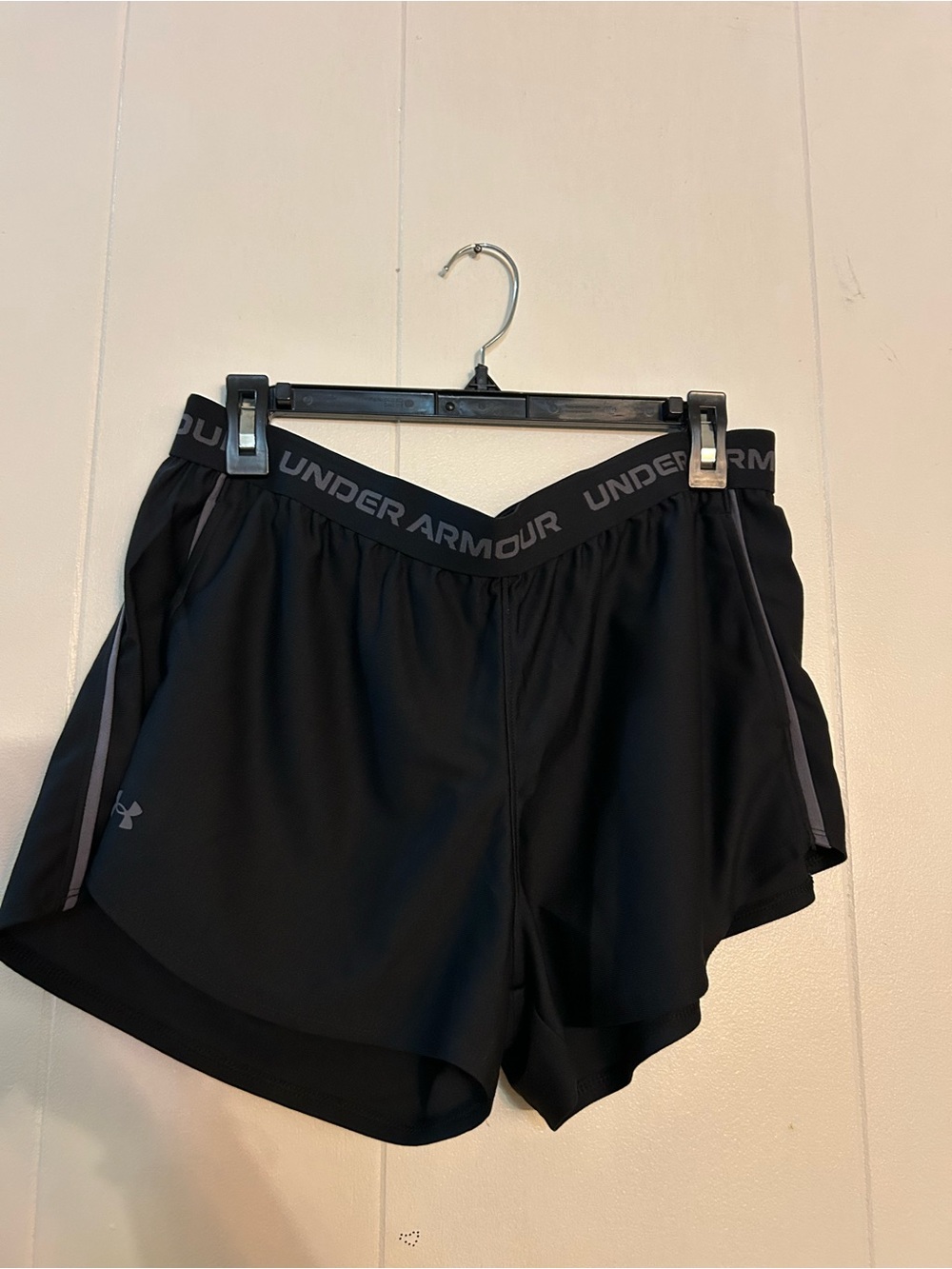 Under Armour Black Women’s Athletic Performance Shorts with Reflective Trim